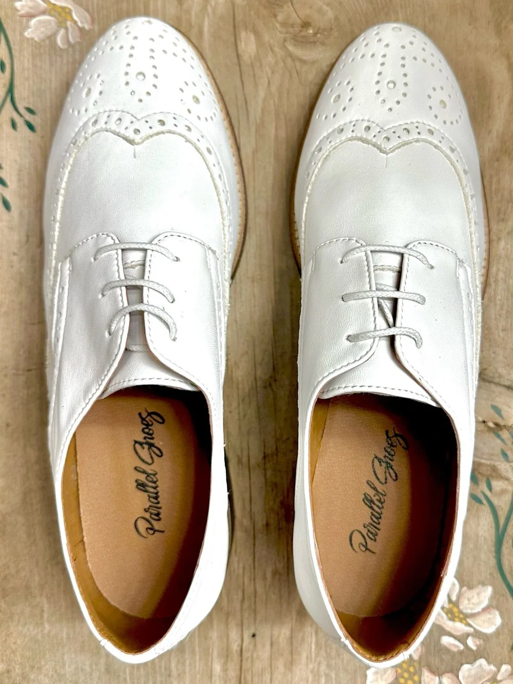 White Men's Wingtip Derby Oxfords